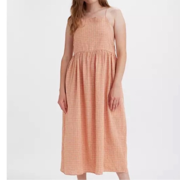 Levi’s Small Dress Amilijia Jessica Plaid Autumn Leaf with Pockets NWT - Picture 1 of 12